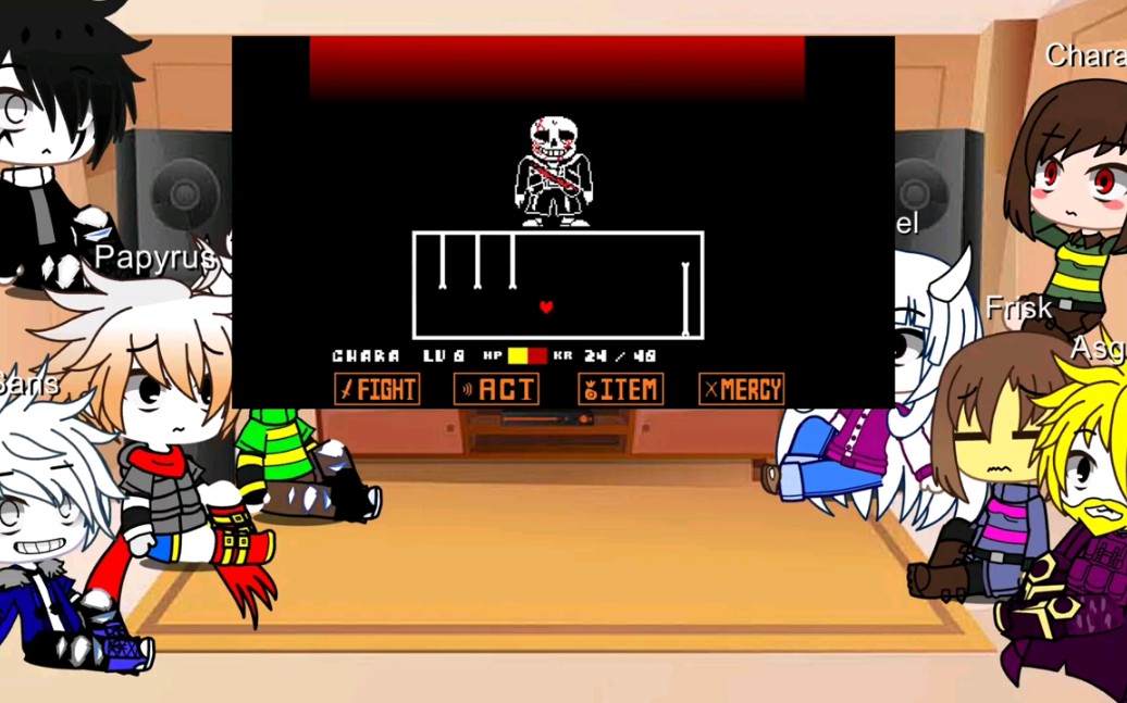 Undertale Hard Mode Neutral Sans Fight Phase 3 Completed (ADISPLAY Take)