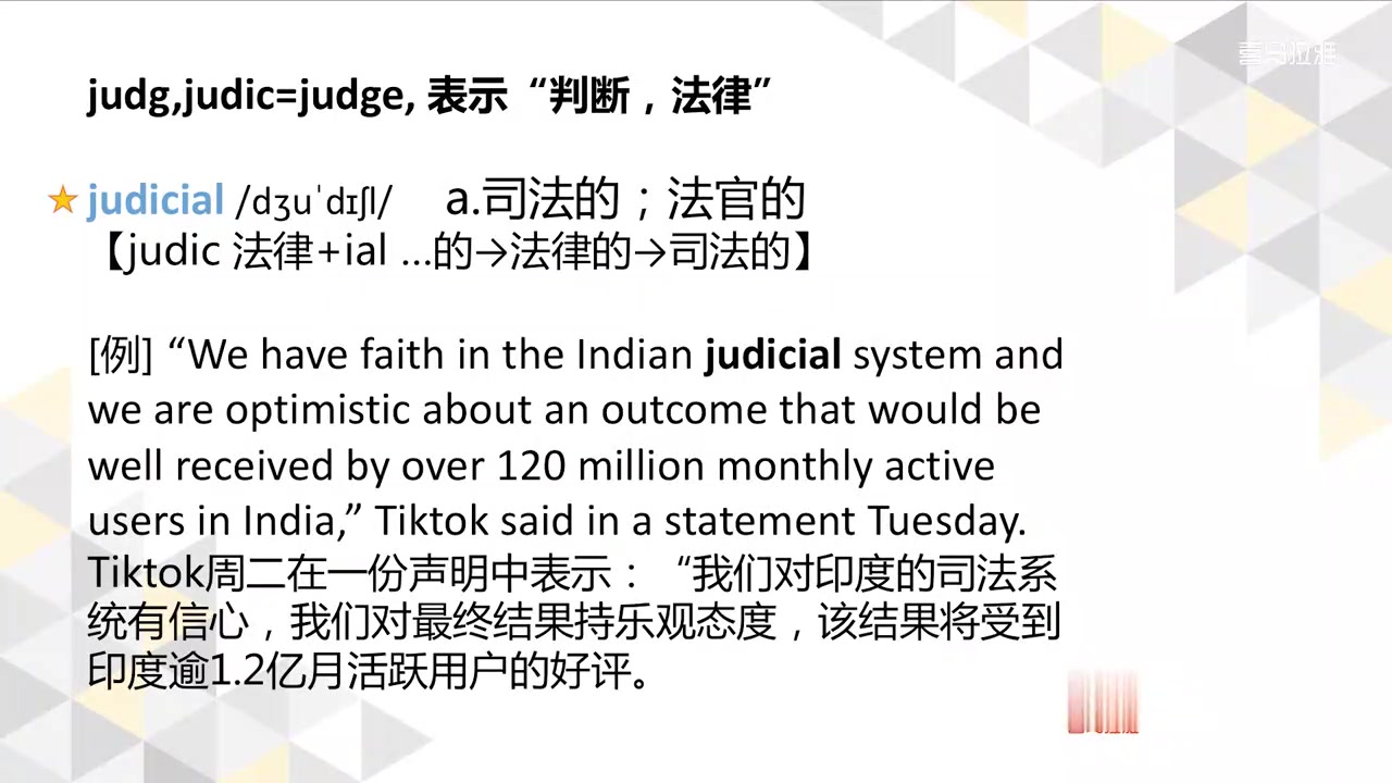 22英语朱伟【E40】词根judg:那些专业的法律词汇,你知道几个?哔哩哔哩bilibili