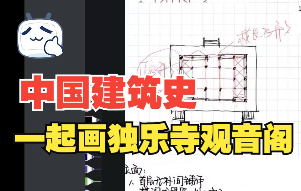 【建筑学考研绘图题】手把手带你画蓟县独乐寺观音阁平面图哔哩哔哩bilibili