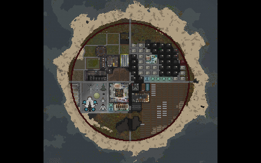 延时摄影rimworld环世界孤岛堡垒建设