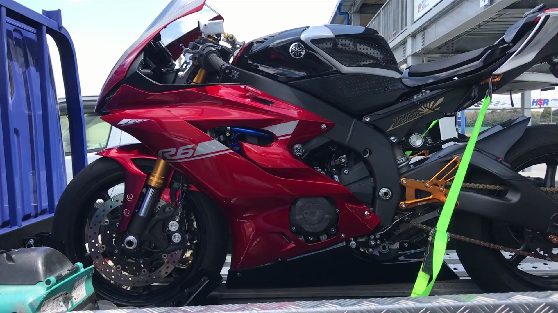 红色雅马哈yzf‐r6到了,话不多说上赛道测试_哔哩哔哩_bilibili