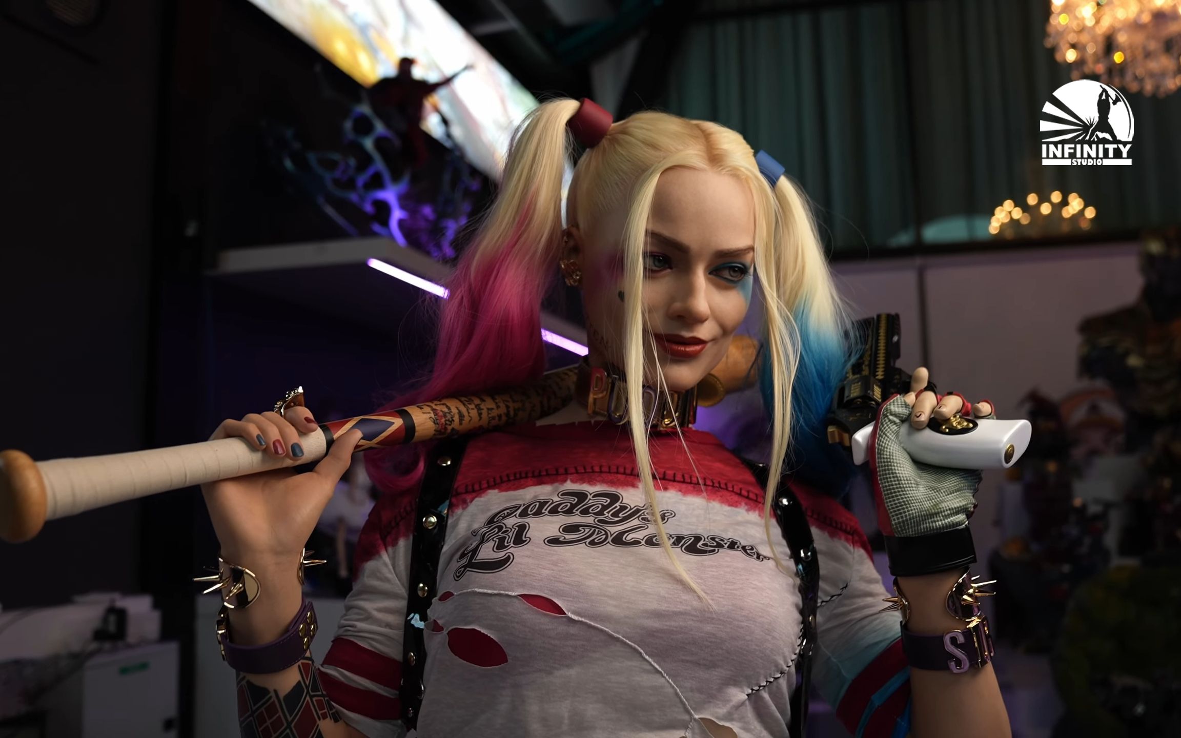 开天 infinity studio 哈莉奎恩 1:1半身像 harley quinn life size