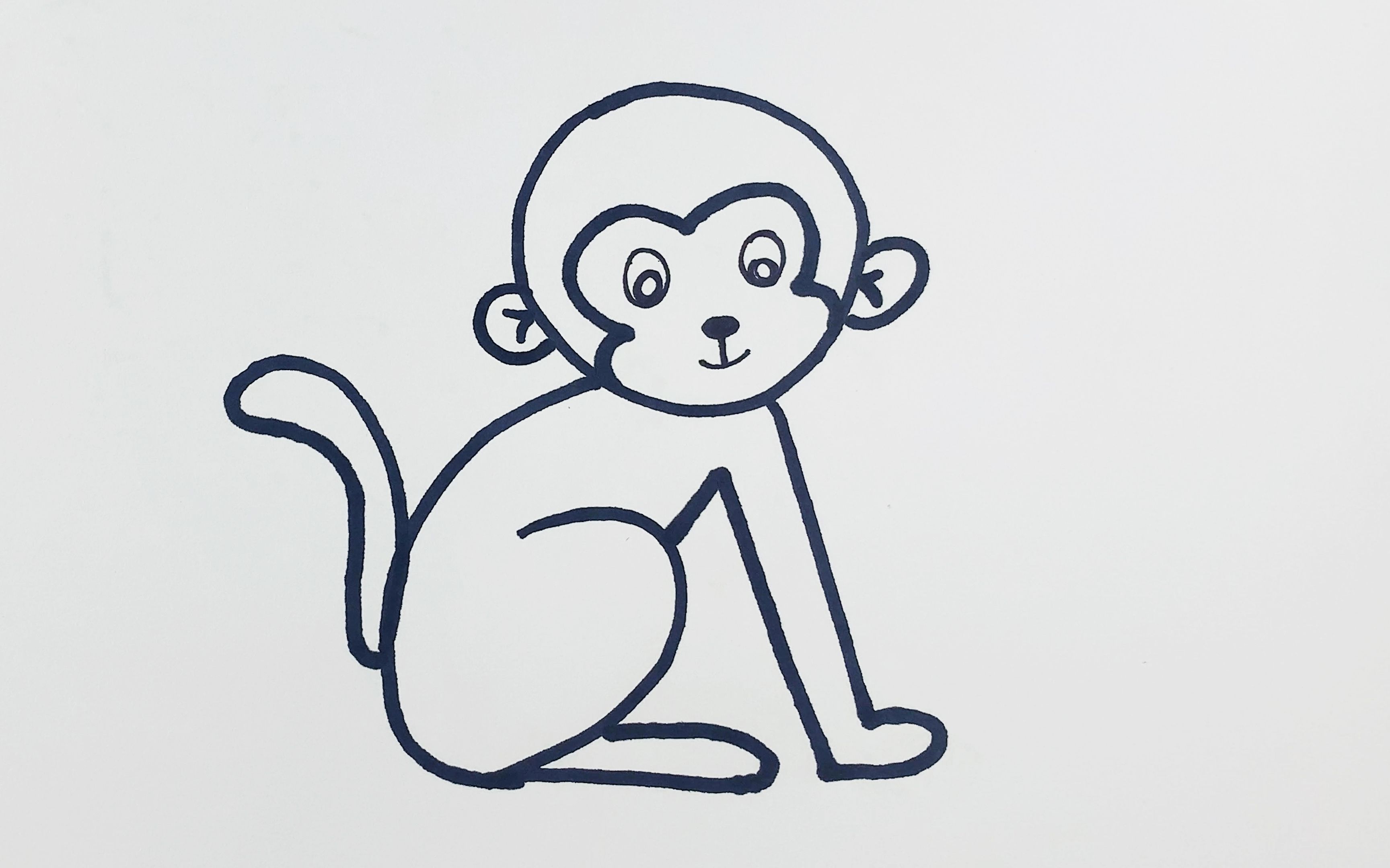 123画猴子简笔画小猴图片