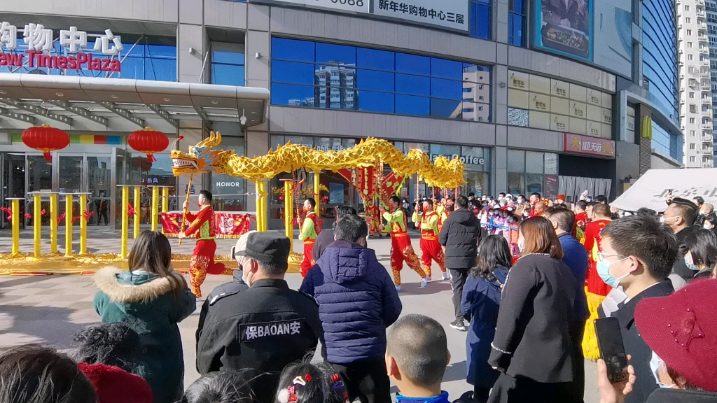 北京马连道新年华购物中心初八舞龙舞狮哔哩哔哩bilibili