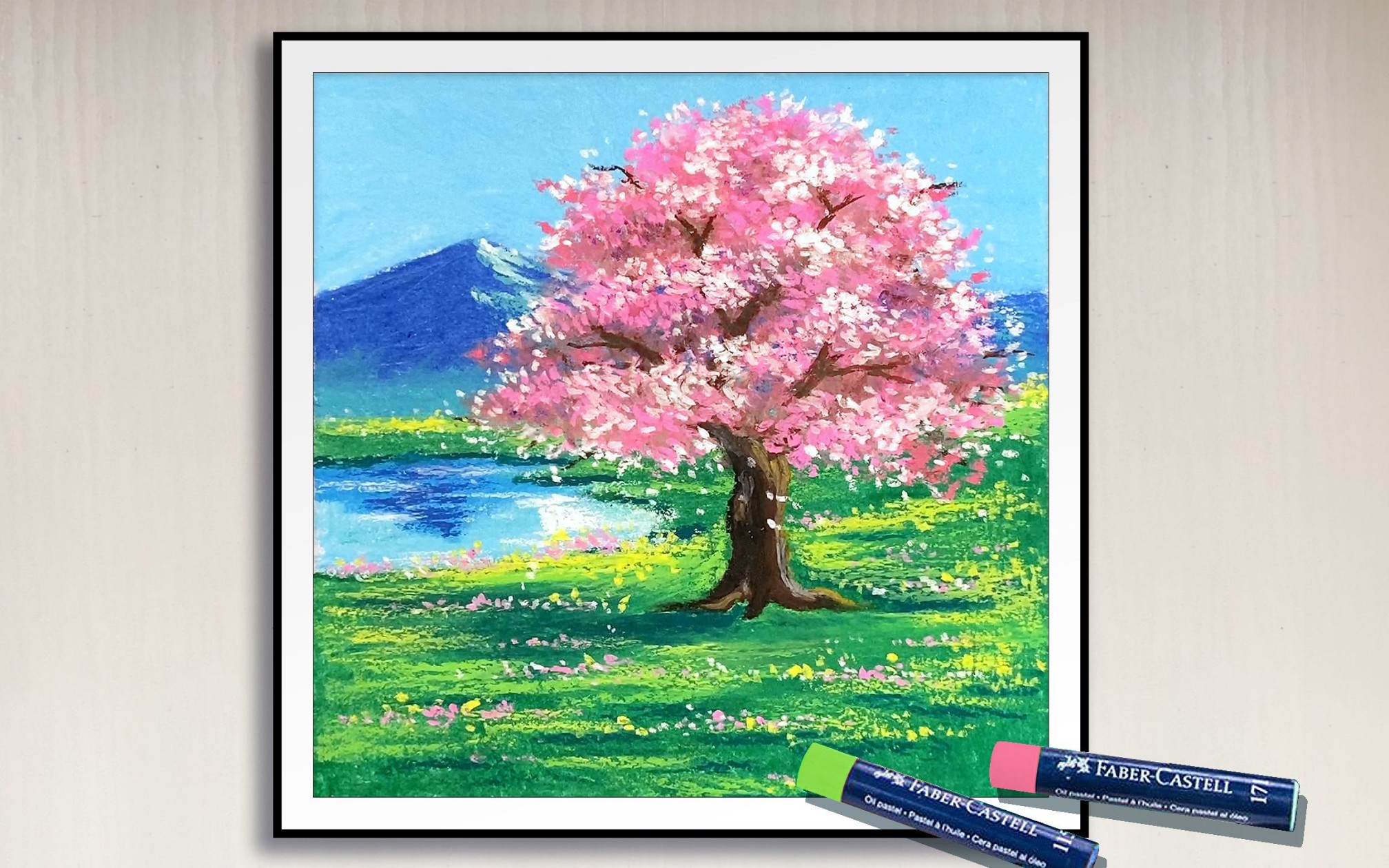 油画怎样画树木和花草图片