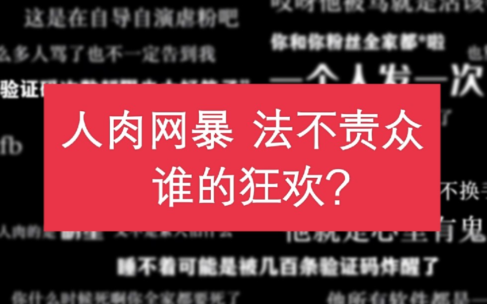 人肉网暴有多可怕?究竟是谁的狂欢?法不责众不是挡箭牌!哔哩哔哩bilibili