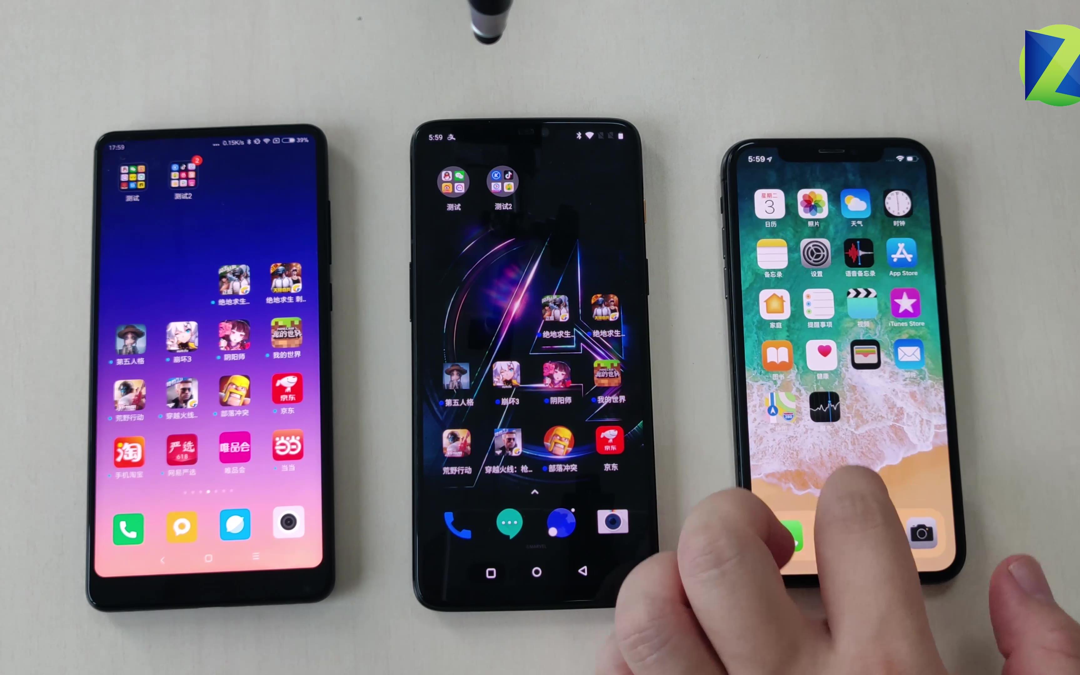 千分之一秒的极限挑战一加6iphonex小米mix2s百款app大比拼