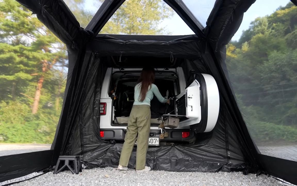 单人汽车露营jeep牧马人汽车帐篷 大自然中最好的放松_哔哩哔哩_bili