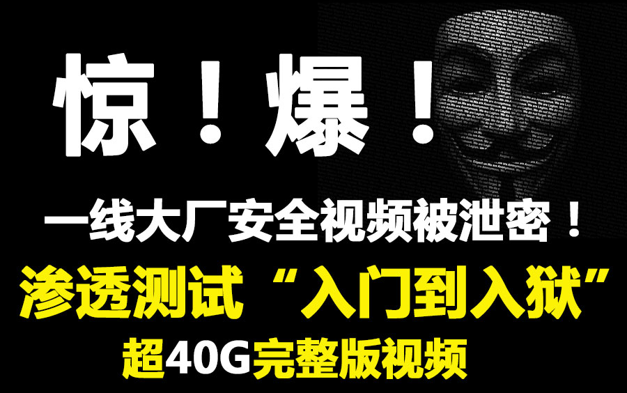 顶级红客亲授网络安全,满足99%的人极客技术梦,零基础学习网络安全web渗透测试技术哔哩哔哩bilibili