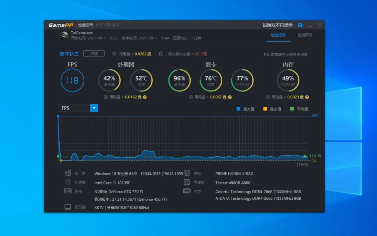 i310105f 16g 480固态 750ti 2g,第二次玩吃鸡就这儿效果哔哩哔哩bilibili