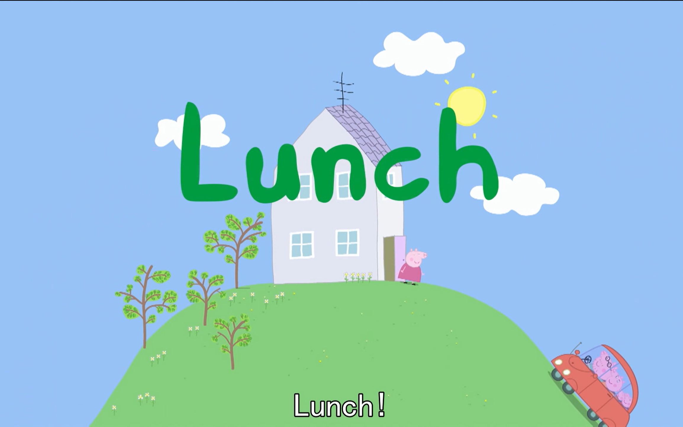 (小猪佩奇)Lunch【英文字幕】哔哩哔哩bilibili