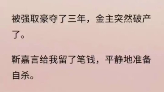 [图]【完】靳嘉言他破产了。他的对头们开始打我的主意了。压垮一个男人最直接的方法是抢走他的女人……………