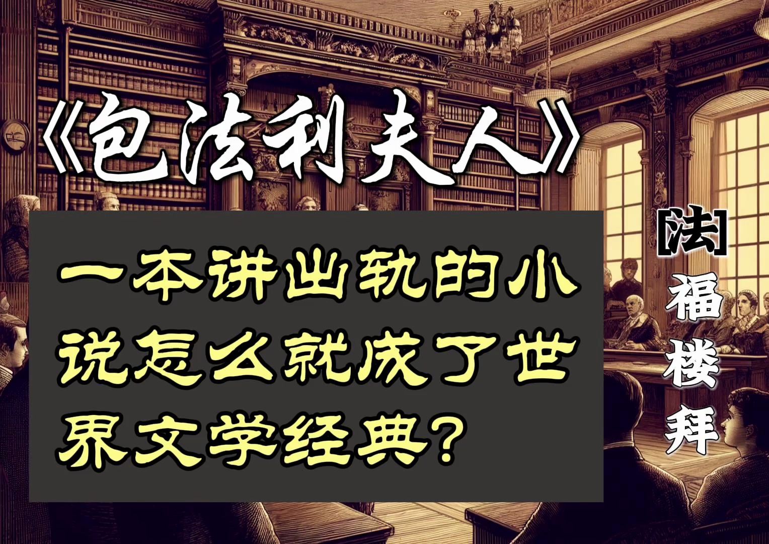 《包法利夫人》:一本讲出轨的小说怎么就成了世界文学经典?哔哩哔哩bilibili