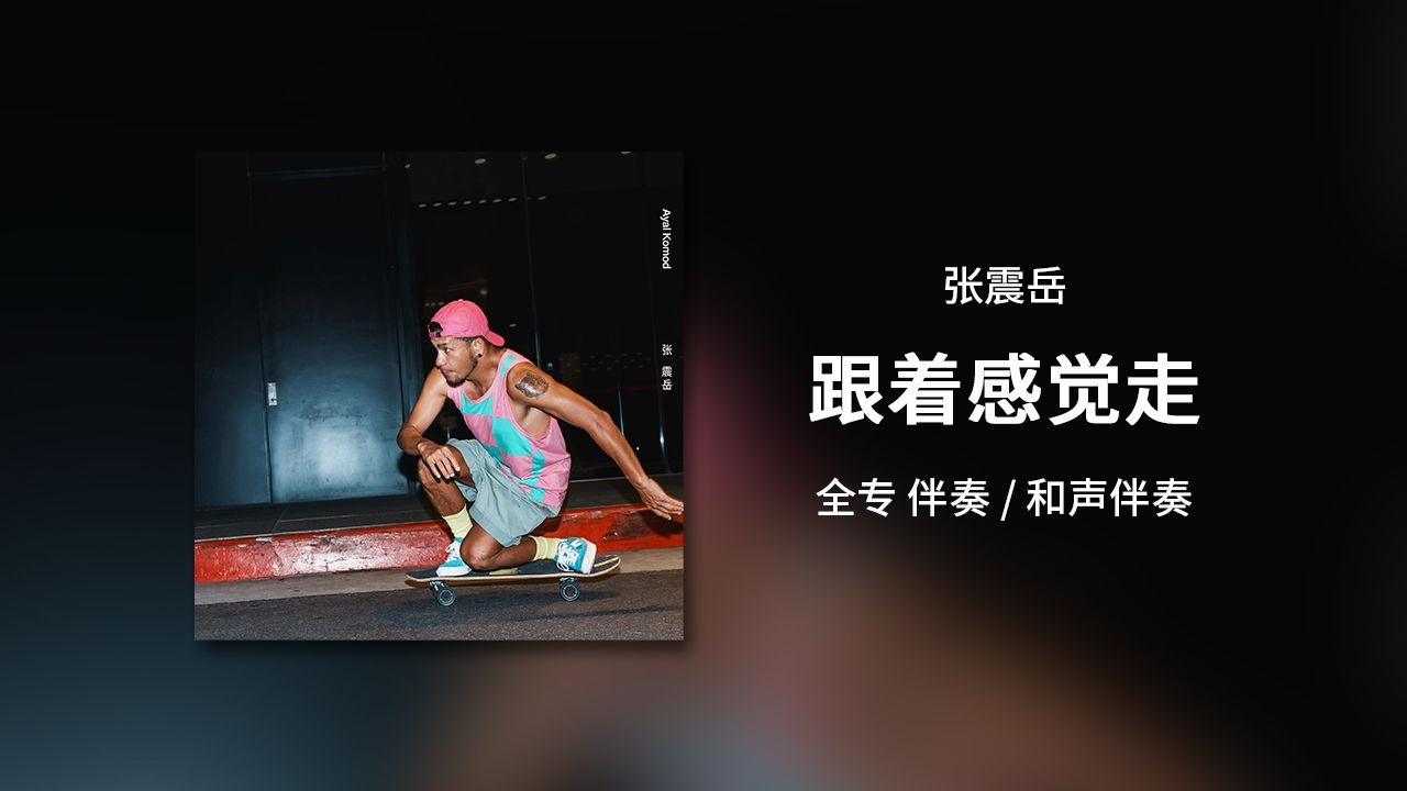 【张震岳】跟着感觉走 (全专伴奏 / 和声伴奏)