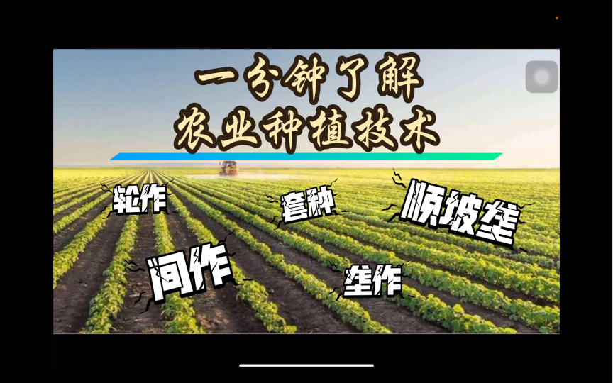 [我爱学地理] 1分钟了解农业种植技术哔哩哔哩bilibili