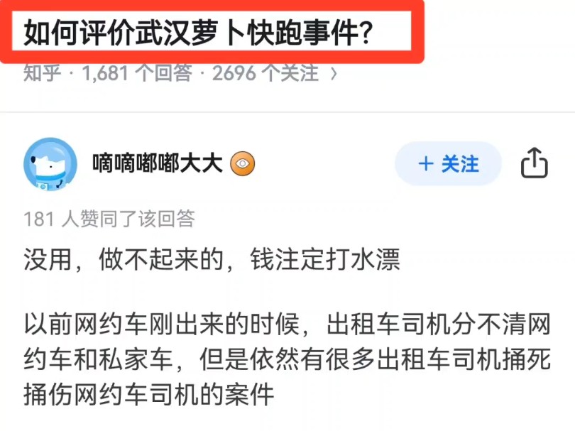 如何评价武汉萝卜快跑事件?哔哩哔哩bilibili