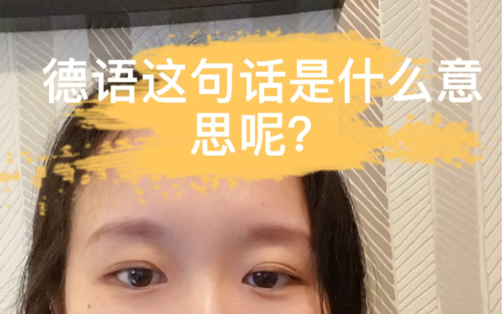 你知道德语这句话什么意思呢?哔哩哔哩bilibili