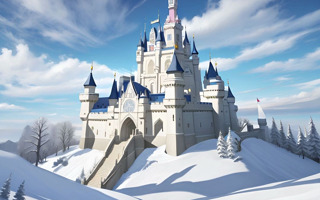 使用6pen制作,在童话般的城堡里,每一块石头都散发着神秘的气息.