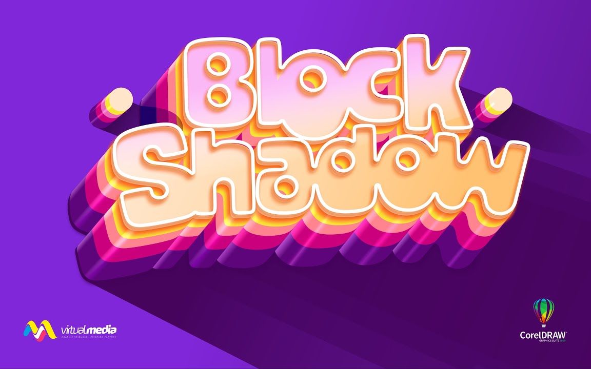 [图]03 - Block Shadow Multiple Sombra de bloque multiple CorelDRAW 2020 Virtual