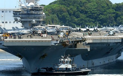 【美国海军】尼米兹级航空母舰“罗纳德ⷮŠ里根”号(CVN76)搭载CVW5所属舰载机2/3停靠横须贺基地(2020/6/5)哔哩哔哩bilibili