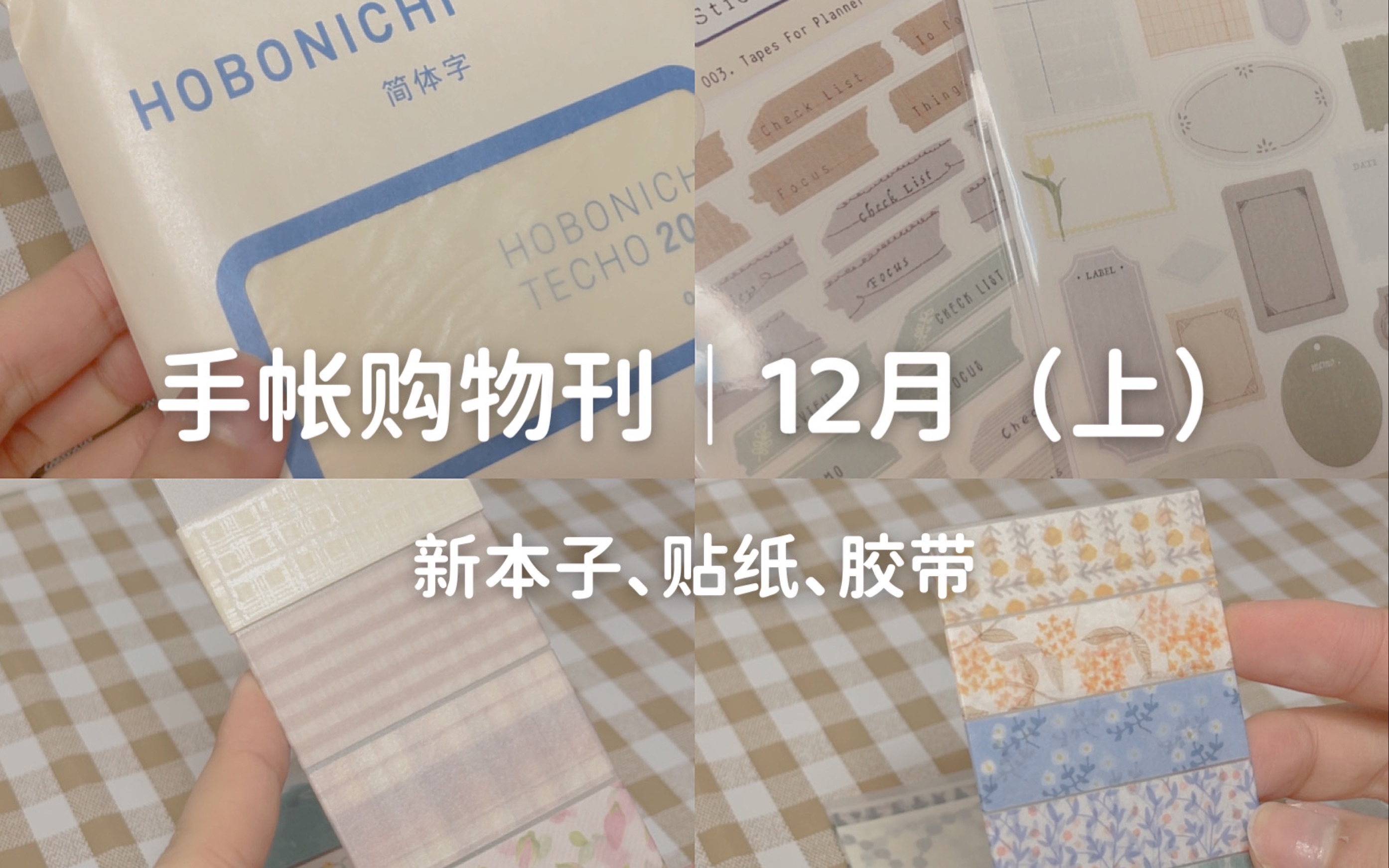 ∷晚晚∷ 手帐购物单12月刊(上)|2023hobo新本子|胶带分装|星灯社|墨粒文具研究所|手帐购物分享~哔哩哔哩bilibili