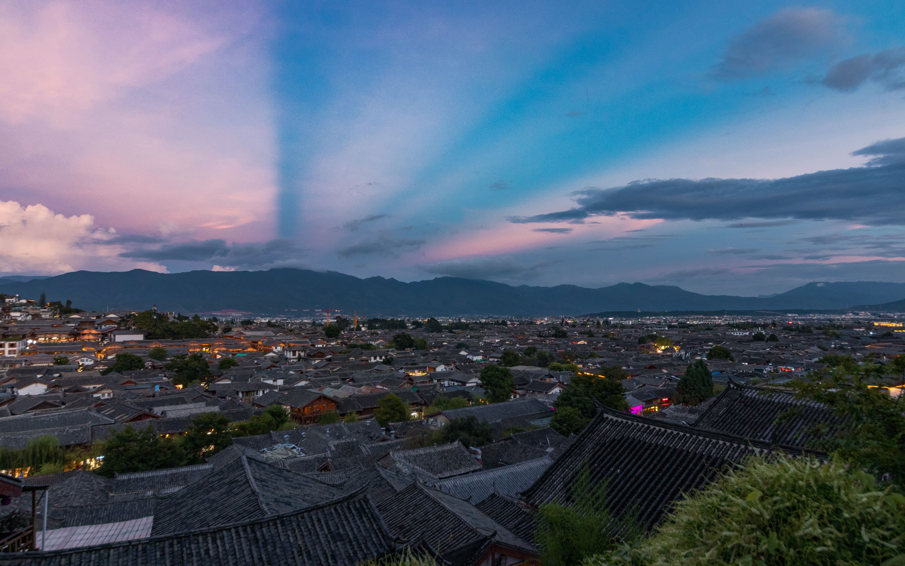【4k】丽江古城日转夜延时_哔哩哔哩_bilibili