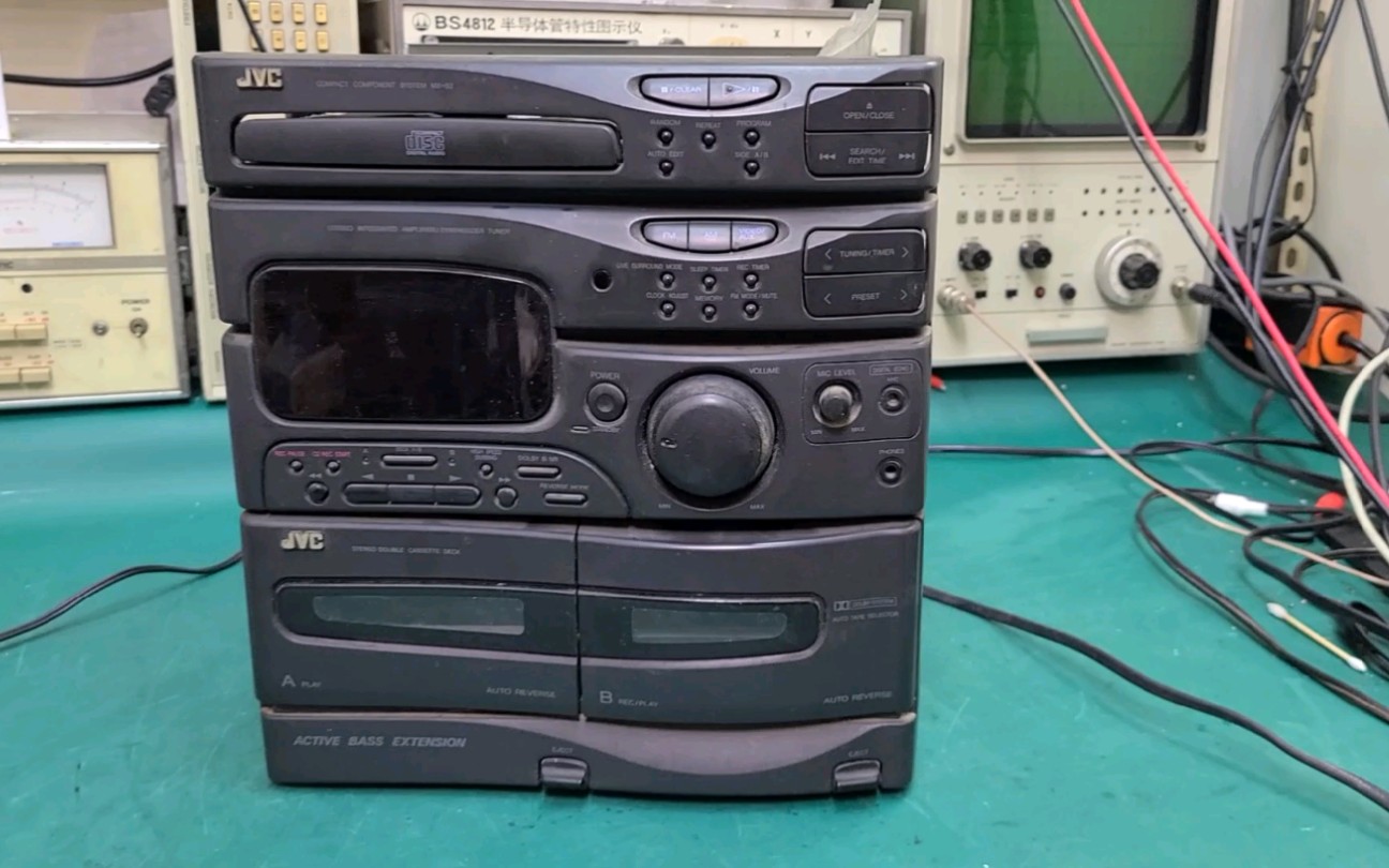 维修打理jvc台式组合音响主机修复卡座机芯整机除尘