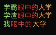 真实还原学霸眼中的大学,学渣眼中的大学,我眼中的大学哔哩哔哩bilibili