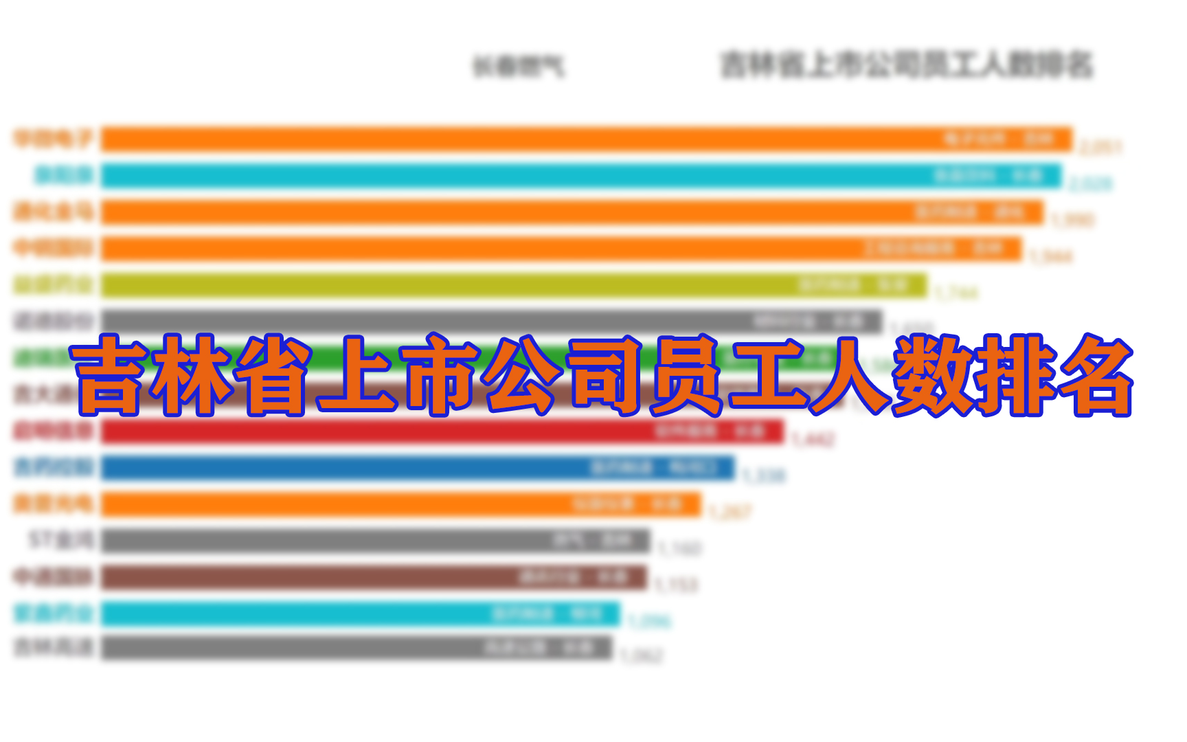 【可视化】吉林省上市公司员工人数排名哔哩哔哩bilibili