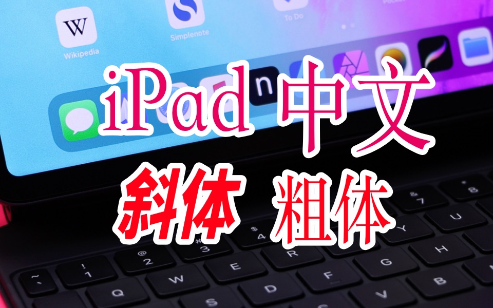 iPadOS上关于“中文斜体、粗体”显示的对比哔哩哔哩bilibili