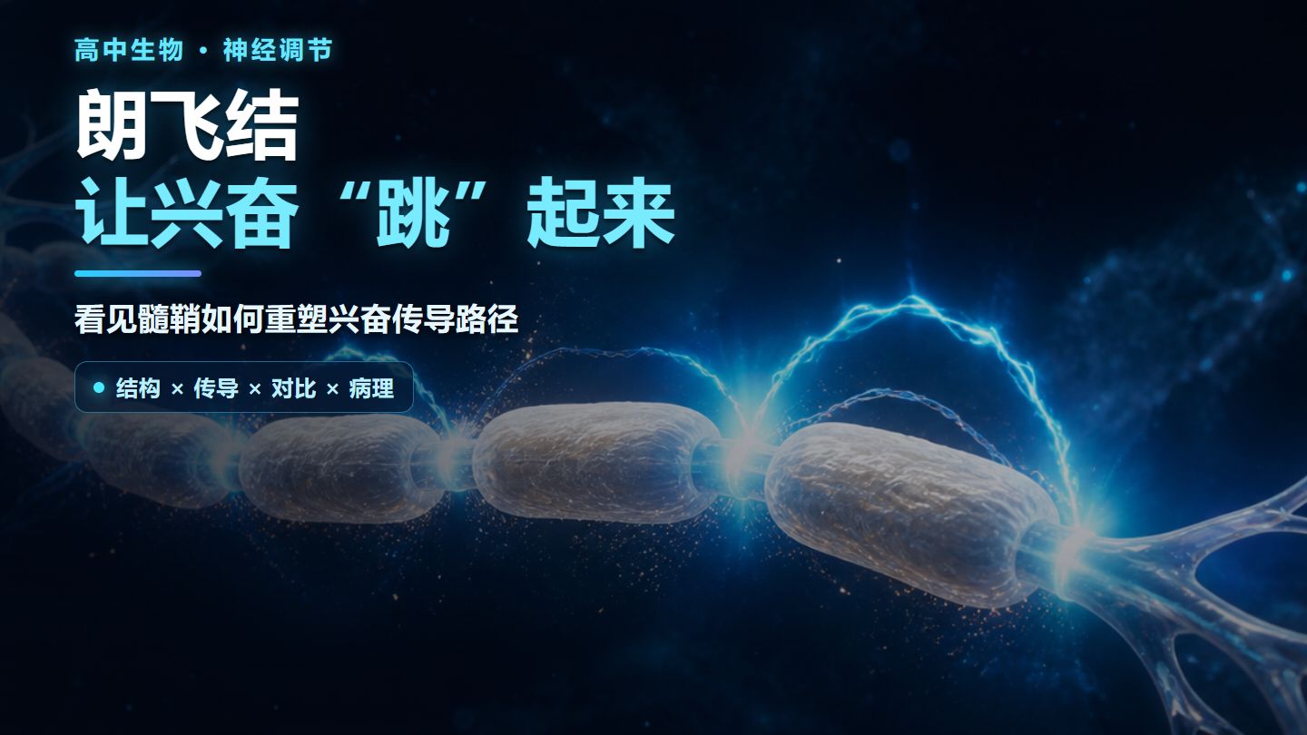 【高中生物】朗飞结与跳跃式传导：从有髓结构到膜电位记录