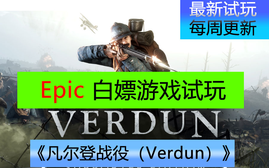 [图]Epic 本周免费白嫖游戏 凡尔登战役 Verdun 最新试玩 测玩攻略 实况演示