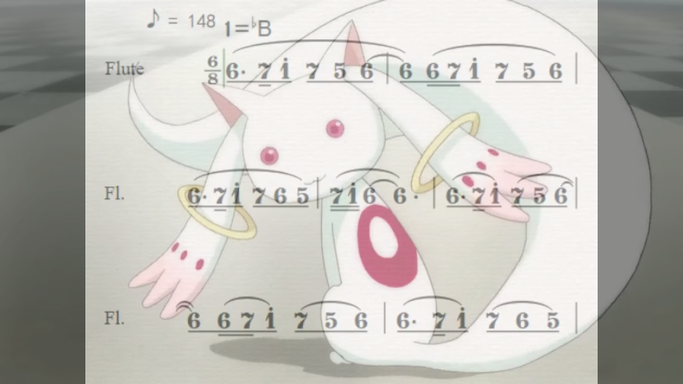 魔法少女小圆qb传销曲sis puella magica简谱五线谱