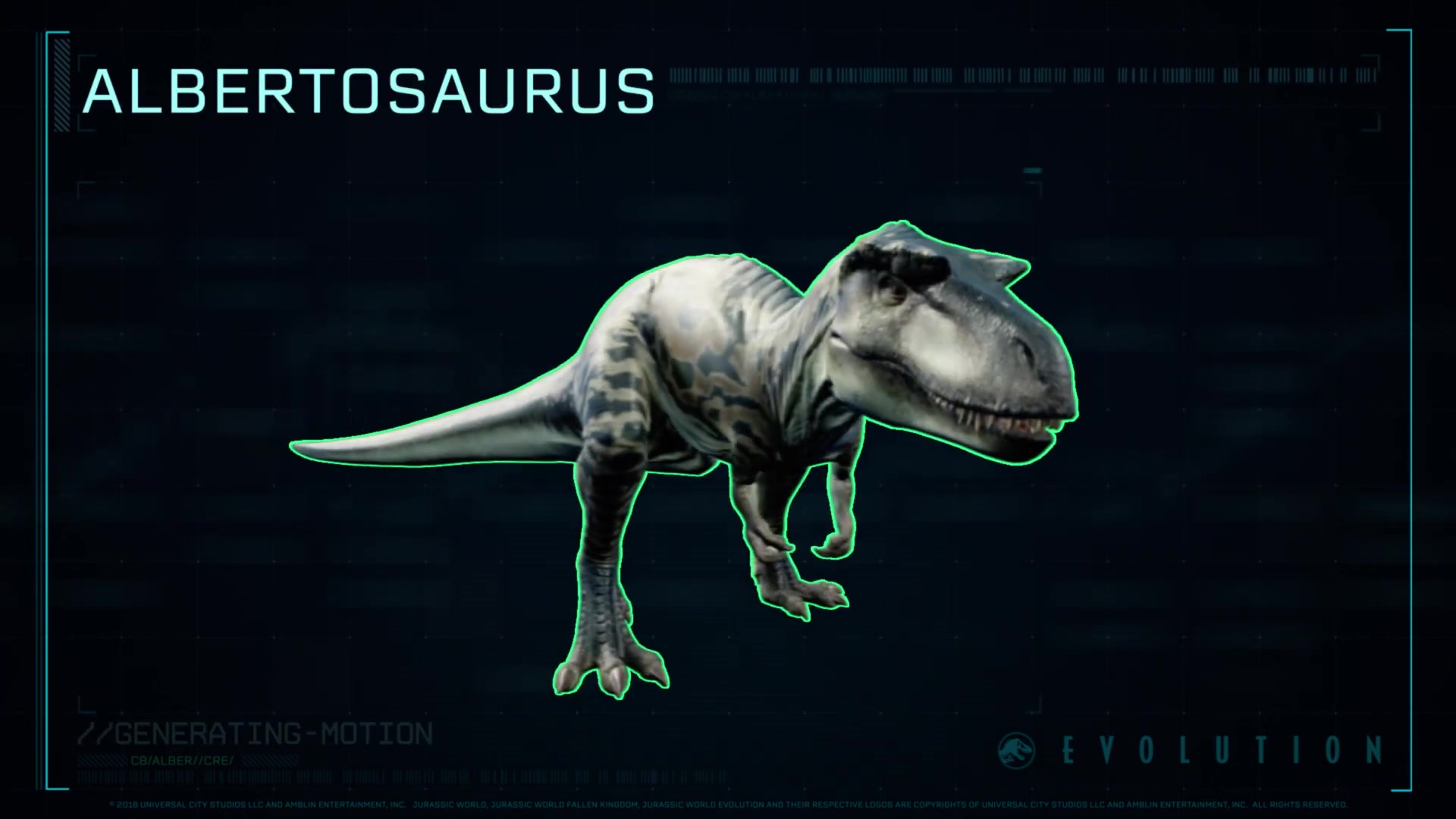 侏罗纪世界进化物种简介阿尔伯脱龙