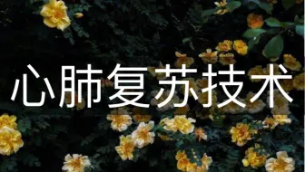 心肺复苏技术