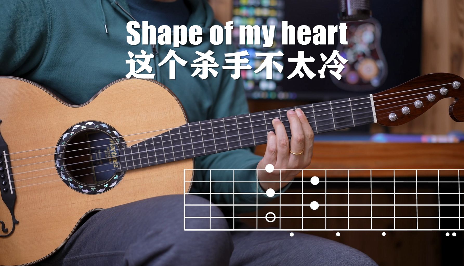 [图]这个杀手不太冷 片尾曲 Shape of my heart 赛平吉他教学