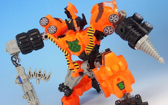 油管转载万代无限合体第四代第二弹天威勇士建筑合体