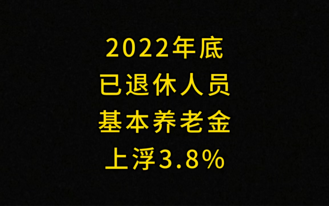 基本养老金提高3.8%是什么意思?哔哩哔哩bilibili