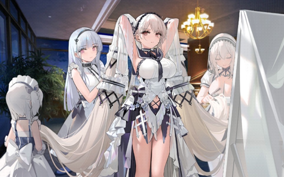 『碧蓝航线』可畏皮肤[梳妆的"大小姐"]模型触摸立绘展示