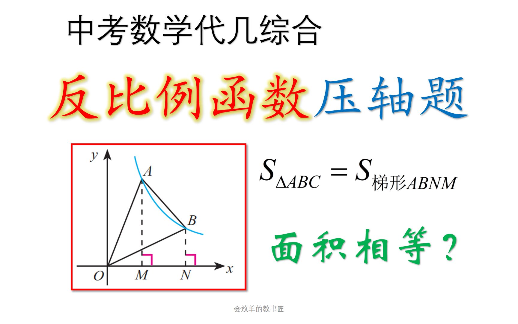 [图][中考数学]反比例函数压轴题，代数几何综合，好难啊