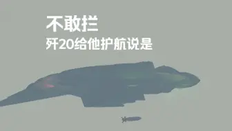 不知道，只知道歼20在给他护航