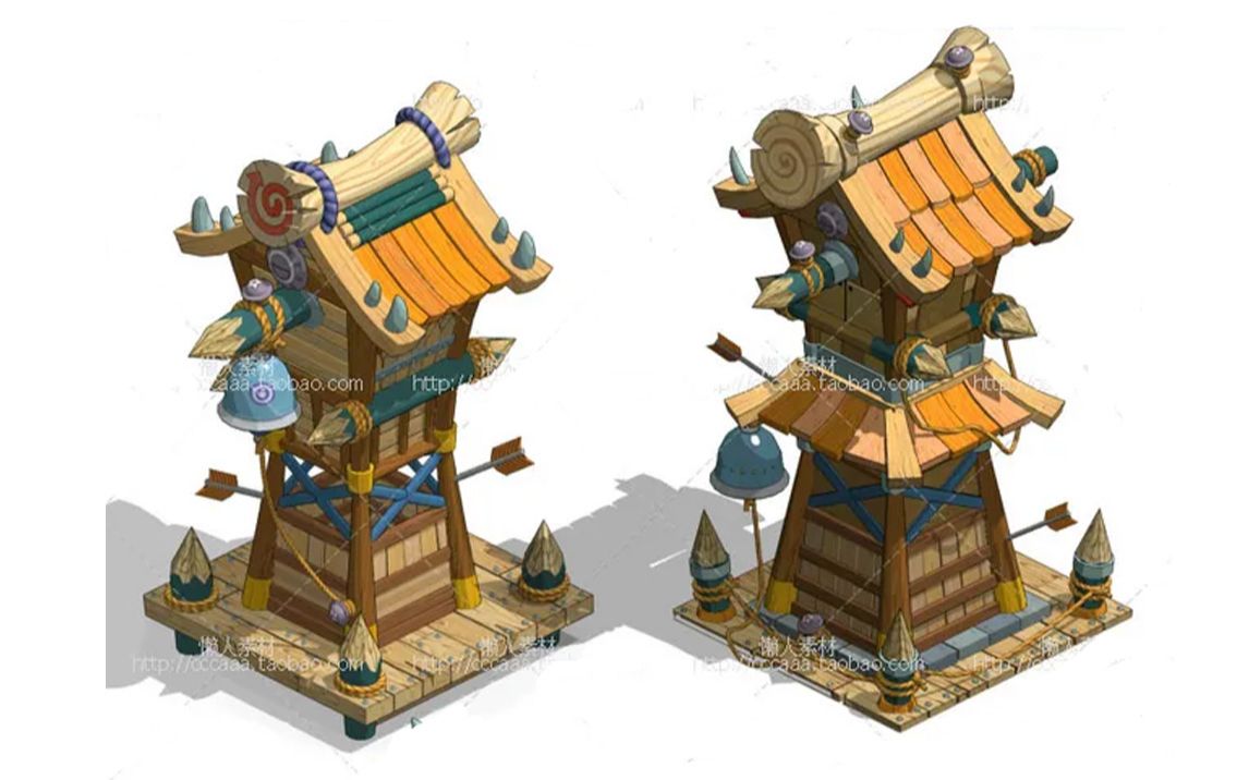 活动作品3dmaxq版防御塔场景建模教程3d建模基础教程