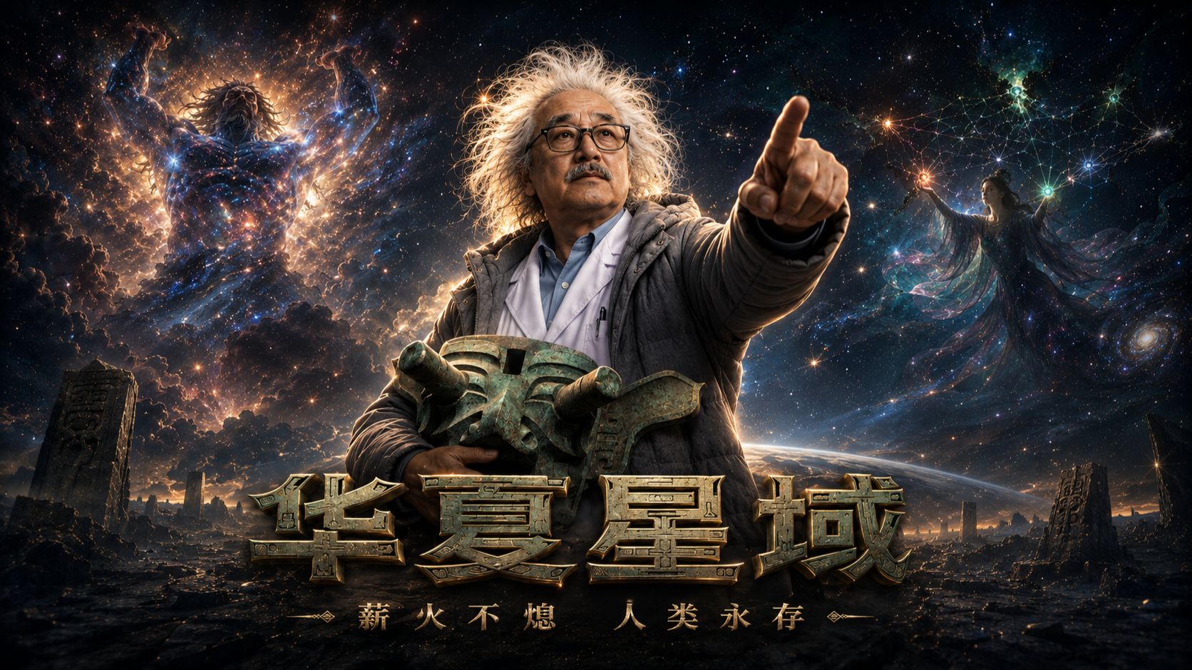 我看到了我们华夏上古宇宙啦！！！！！#华夏星域 #中式科幻 #AI漫剧 #末世科幻 #科幻