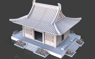 Video herunterladen: 【3d场景建模】传统建筑3D模型制作教学 这种屋顶你会做吗？