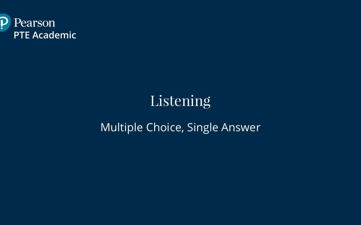 PTE Academic  Listening: Multiple Choice Single Answer哔哩哔哩bilibili