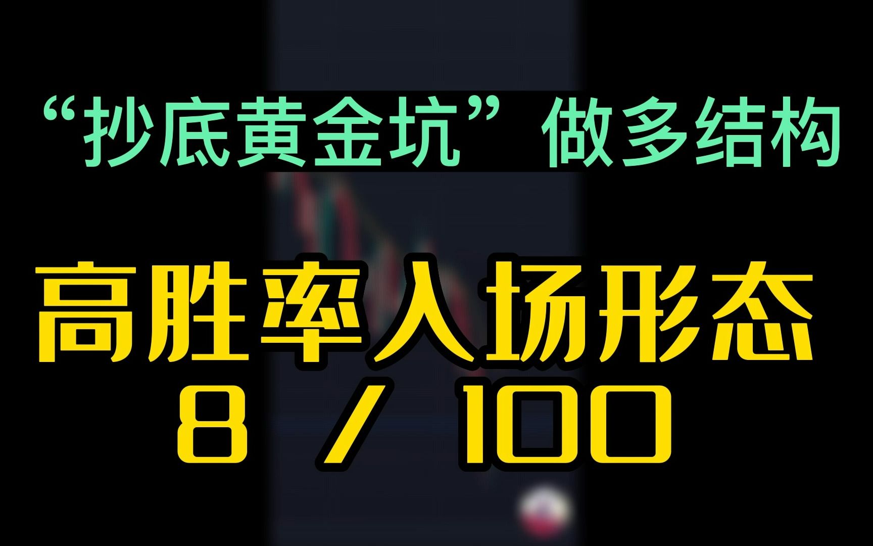 高胜率入场形态08期:抄底黄金坑做多结构,此形态为逆势抄底结构,胜率较低,请一定认真阅读课后笔记!哔哩哔哩bilibili