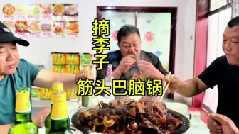 Download Video: 在东北没有什么是一顿肉解决不了的 幸福的日子来了 摘完李子吃肉