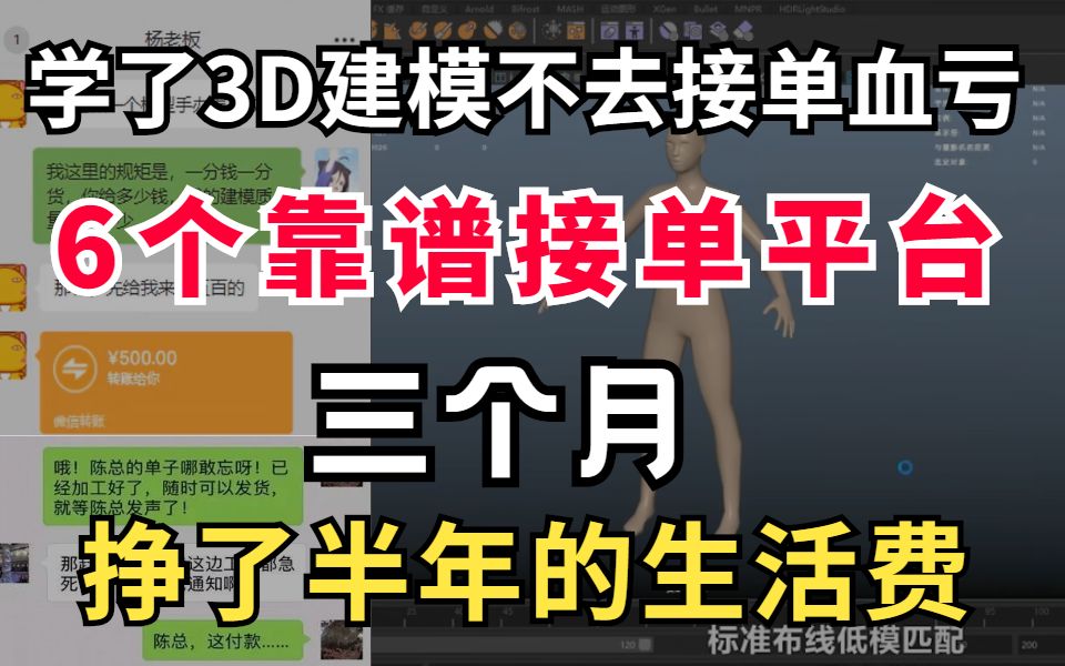 新手学完3D建模就要去接单, 不然别学! 用好这6个靠谱接单网站, 让你iPohone14随便买!哔哩哔哩bilibili