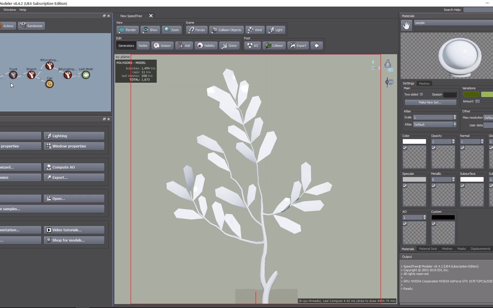 [图]Creating a branch texture using Speedtree