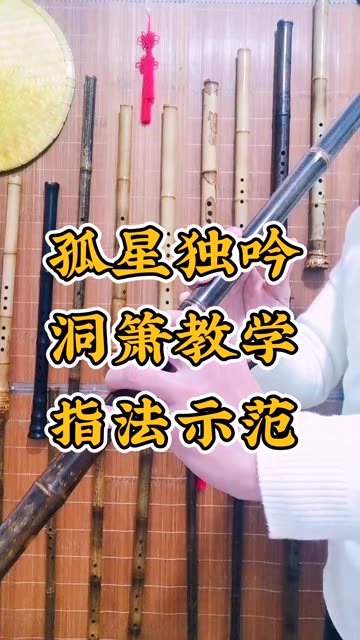箫友们,这是《孤星独吟》第一段指法示范,供大家参照练习